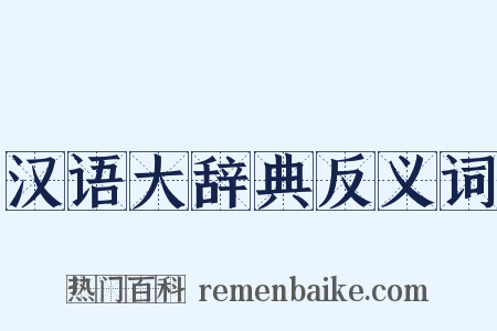 汉语大辞典反义词是什么意思的图片